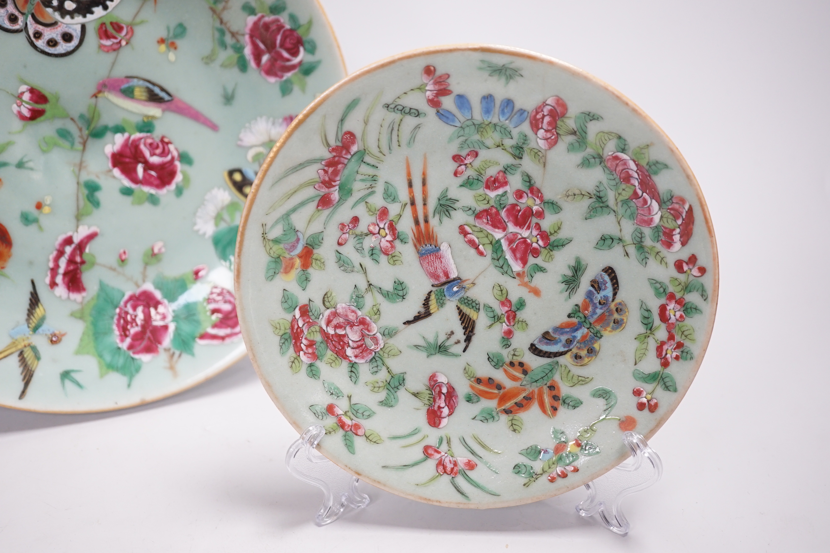 Chinese ceramics including a Buddha, prunus flower ginger jar and plates, the largest 26cm high